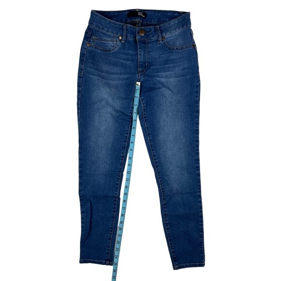 1822 Denim Blue Ankle Jeans Sz 27 Slim Straight Leg Stretch Medium Wash Low Rise - Picture 14 of 14